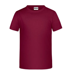 T-shirt Basic-t Boy 150 bordeaux / XS - personalizzabile con logo