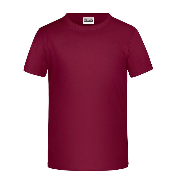 T-shirt Basic-t Boy 150 bordeaux / XS - personalizzabile con logo
