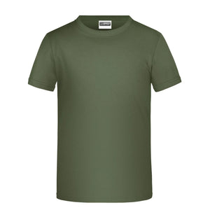 T-shirt Basic-t Boy 150 olive / XS - personalizzabile con logo