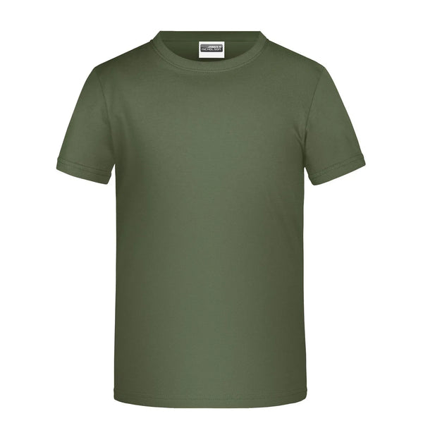 T-shirt Basic-t Boy 150 olive / XS - personalizzabile con logo