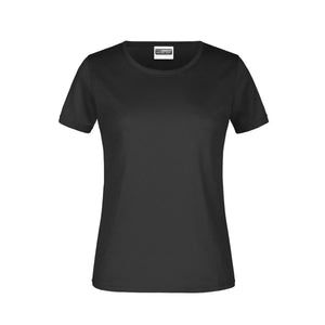T-shirt Basic-t Lady 180 nero / XS - personalizzabile con logo