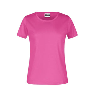T-shirt Basic-t Lady 180 rosa / XS - personalizzabile con logo