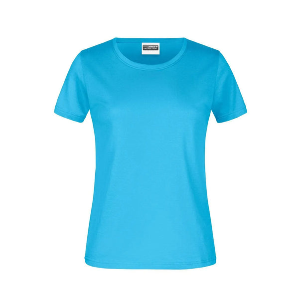 T-shirt Basic-t Lady 180 turquoise / XS - personalizzabile con logo