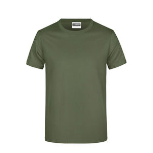 T-shirt Basic-t Man 180 olive / S - personalizzabile con logo