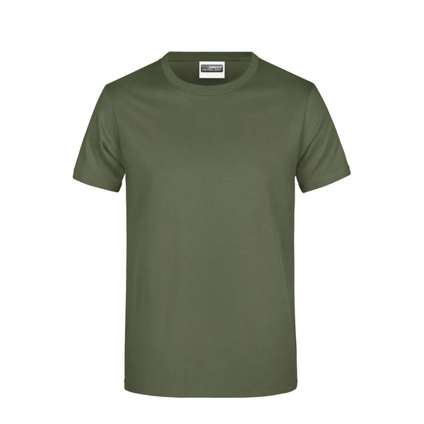 T-shirt Basic-t Man 180 olive / S - personalizzabile con logo