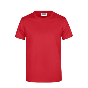 T-shirt Basic-t Man 180 rosso / S - personalizzabile con logo