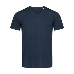 T-shirt Ben V-neck blu / S - personalizzabile con logo