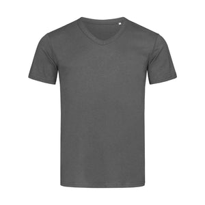 T-shirt Ben V-neck grigio / S - personalizzabile con logo