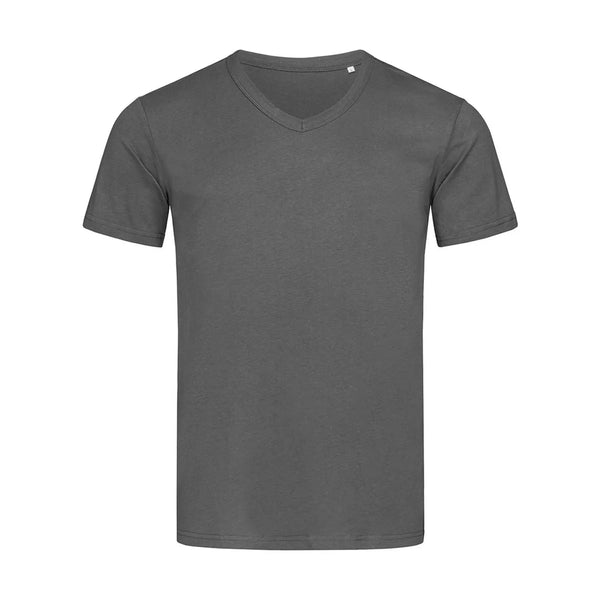 T-shirt Ben V-neck grigio / S - personalizzabile con logo