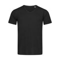 T-shirt Ben V-neck nero / S - personalizzabile con logo