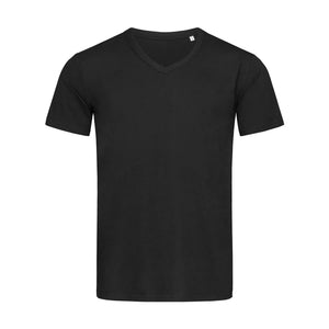 T-shirt Ben V-neck nero / S - personalizzabile con logo