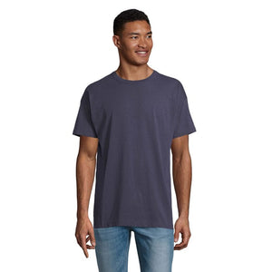 T-Shirt Boxy Men  Oversize blu navy / S - personalizzabile con logo