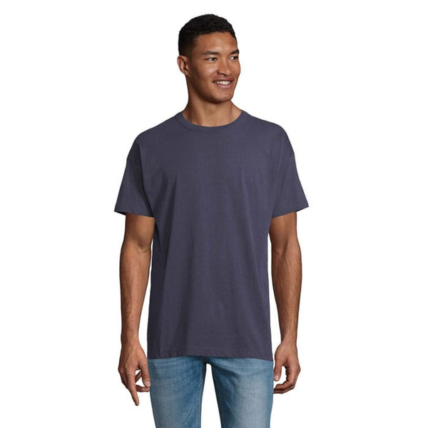 T-Shirt Boxy Men  Oversize blu navy / S - personalizzabile con logo