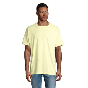 T-Shirt Boxy Men  Oversize giallo / S - personalizzabile con logo