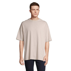 T-Shirt Boxy Men  Oversize grigio / S - personalizzabile con logo
