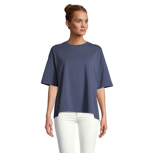 T-Shirt Boxy Women  Oversize Denim / XS - personalizzabile con logo