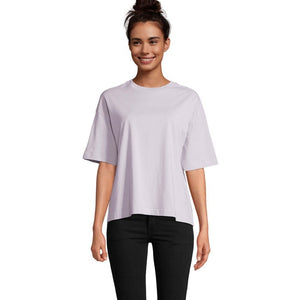 T-Shirt Boxy Women  Oversize viola / XS - personalizzabile con logo
