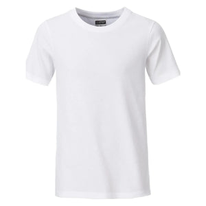 T-shirt Boys Basic-t bianco / XS - personalizzabile con logo