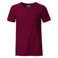 T-shirt Boys Basic-t bordeaux / XS - personalizzabile con logo