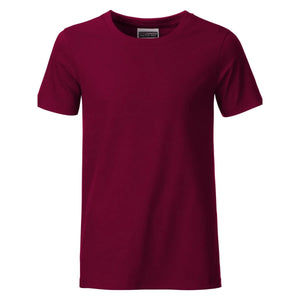 T-shirt Boys Basic-t bordeaux / XS - personalizzabile con logo