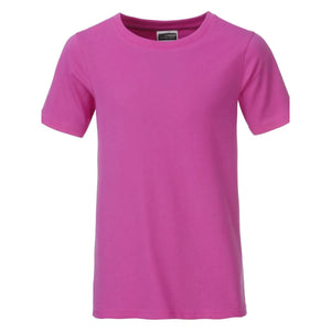 T-shirt Boys Basic-t rosa / XS - personalizzabile con logo