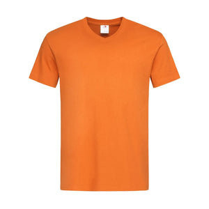 T-shirt Classic-t V-neck arancione / S - personalizzabile con logo