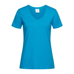 T-shirt Classic-t V-neck azzurro / S - personalizzabile con logo