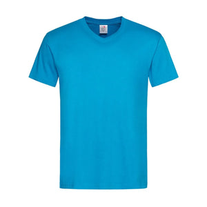 T-shirt Classic-t V-neck azzurro / S - personalizzabile con logo