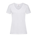 T-shirt Classic-t V-neck bianco / XS - personalizzabile con logo