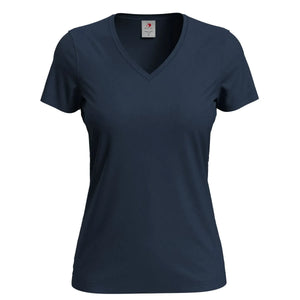 T-shirt Classic-t V-neck blu / XS - personalizzabile con logo