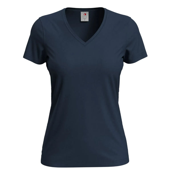 T-shirt Classic-t V-neck blu / XS - personalizzabile con logo