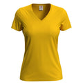 T-shirt Classic-t V-neck giallo / XS - personalizzabile con logo