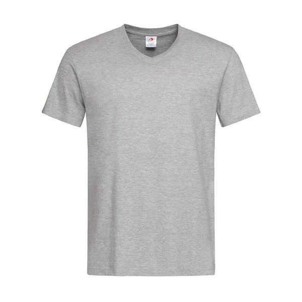 T-shirt Classic-t V-neck grigio / S - personalizzabile con logo