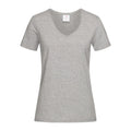T-shirt Classic-t V-neck grigio / XS - personalizzabile con logo