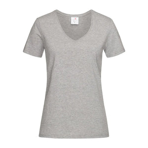 T-shirt Classic-t V-neck grigio / XS - personalizzabile con logo