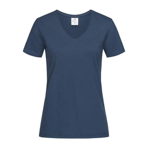 T-shirt Classic-t V-neck navy blue / XS - personalizzabile con logo