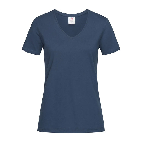T-shirt Classic-t V-neck navy blue / XS - personalizzabile con logo