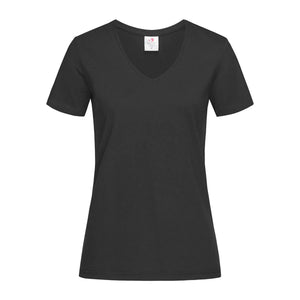 T-shirt Classic-t V-neck nero / XS - personalizzabile con logo