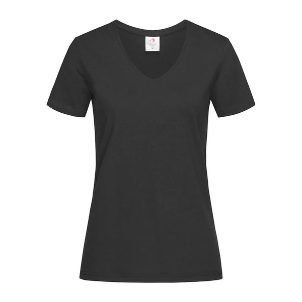 T-shirt Classic-t V-neck nero / XS - personalizzabile con logo