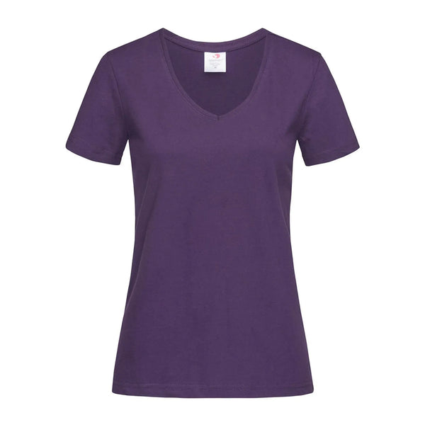 T-shirt Classic-t V-neck rosa / S - personalizzabile con logo
