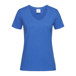 T-shirt Classic-t V-neck royal / XS - personalizzabile con logo