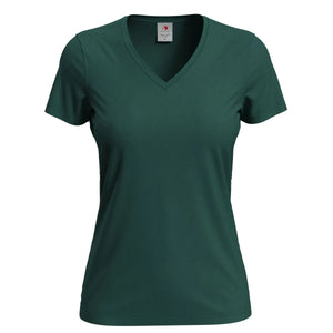 T-shirt Classic-t V-neck verde / S - personalizzabile con logo