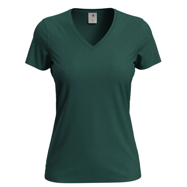 T-shirt Classic-t V-neck verde / S - personalizzabile con logo