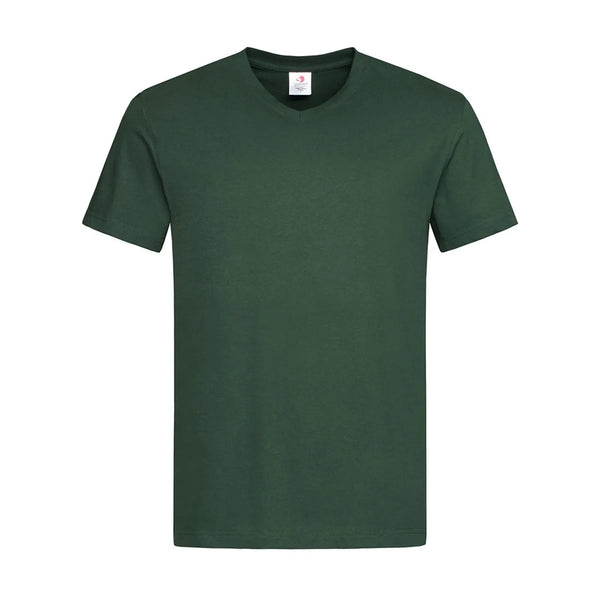 T-shirt Classic-t V-neck verde / S - personalizzabile con logo