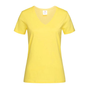 T-shirt Classic-t V-neck yellow / S - personalizzabile con logo