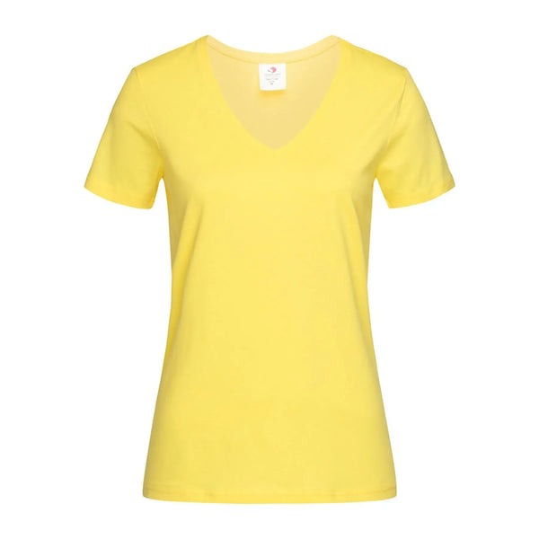 T-shirt Classic-t V-neck yellow / S - personalizzabile con logo