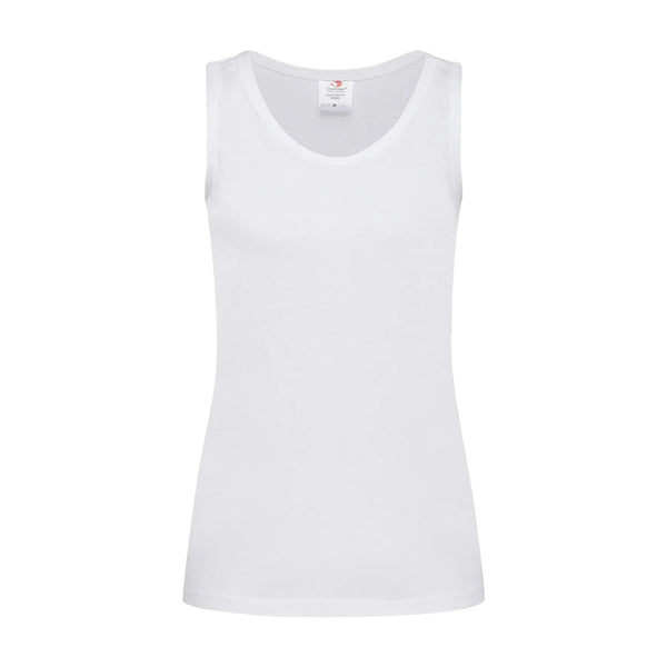 T-shirt Classic Tank Top bianco / XS - personalizzabile con logo