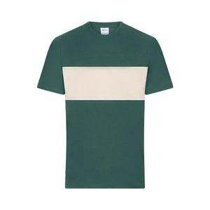 T-shirt Colour-block Unisex verde / XXS - personalizzabile con logo