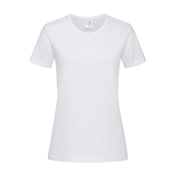 T-shirt Comfort-t 185 Women bianco / XS - personalizzabile con logo
