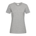 T-shirt Comfort-t 185 Women grigio / S - personalizzabile con logo